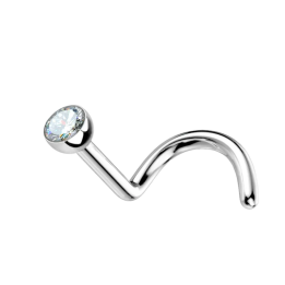 PIERCING NOSTRIL DE ACERO QUIRURJICO 1.0x7x2mm