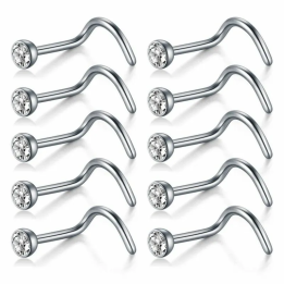 LOTE PIERCING NOSTRIL 100 UNIDADES 1.0x7x2mm