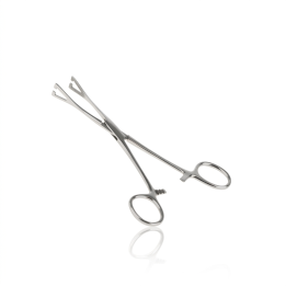PINZA FORCEPS TRIANGULAR ABIERTA DE ACERO INOXIDABLE