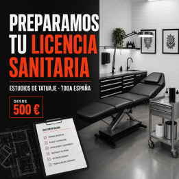 Preparación de licencia sanitaria para estudio de tatuaje · España