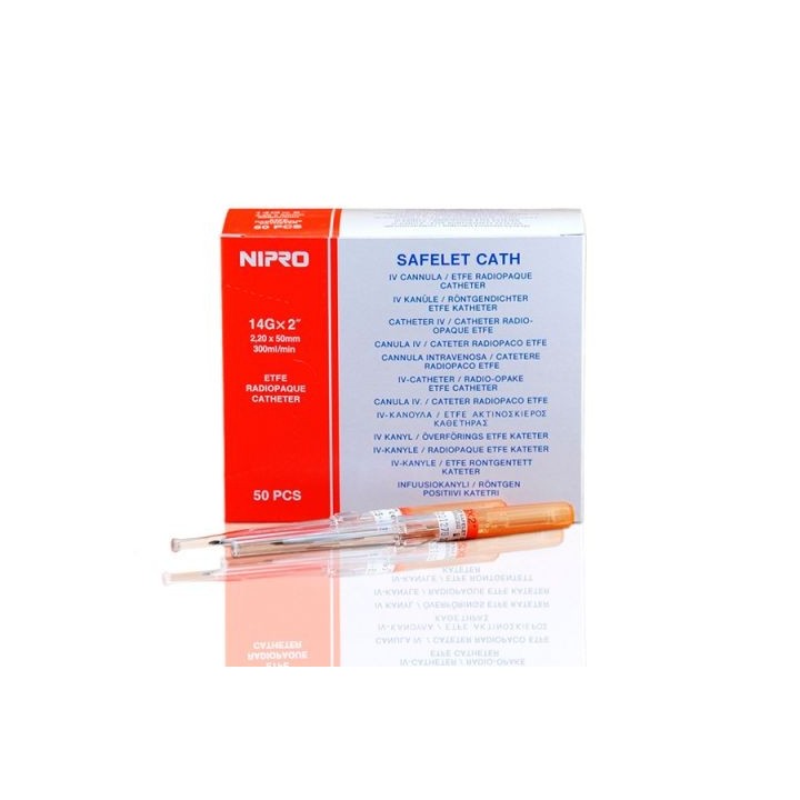 CATETER NIPRO 14G COLOR NARANJA 50 UDS | ATOM X Mallorca