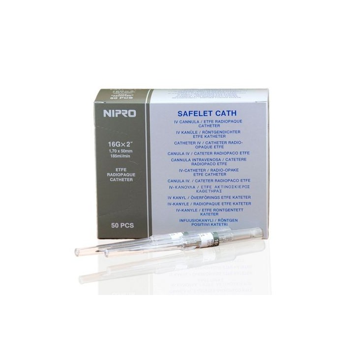 CATETER NIPRO 16G COLOR GRIS 50 UDS | ATOM X Mallorca