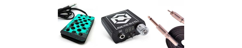 Fuentes, pedales y cables tattoo | AtomX Supply